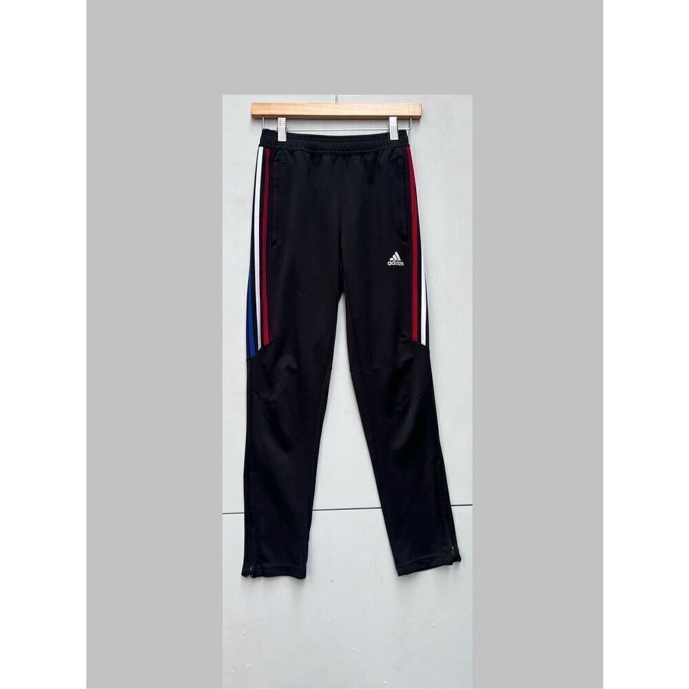 adidas Youth Soccer Tiro 17 Pants, Medium Black/Power Red/White/Bold Blue